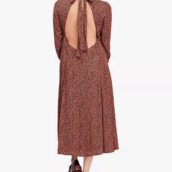 Free People Loveless Printed Open-Back Midi Dress - Picture 4 of 11